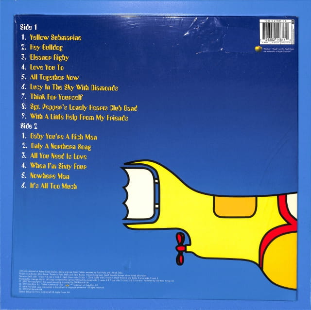 The Beatles - Yellow Submarine Songtrack EU EX – płyta winylowa, okładka tył