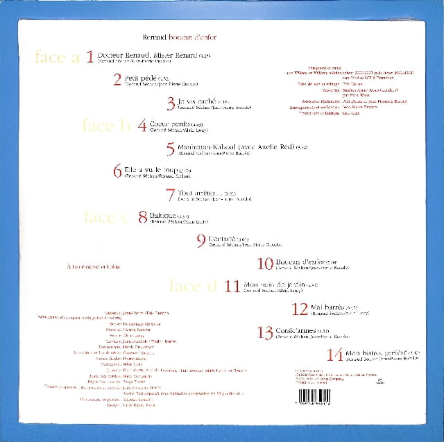 Renaud - Boucan D'Enfer 2LP EU NEW - obrazek 2