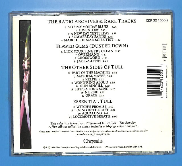 Jethro Tull - 20 Years Of Jethro Tull EU 4 – płyta CD, okładka tył