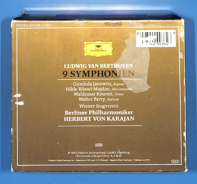 Beethoven - 9 Symphonien Karajan 5CD BOX EU 5- - obrazek 2