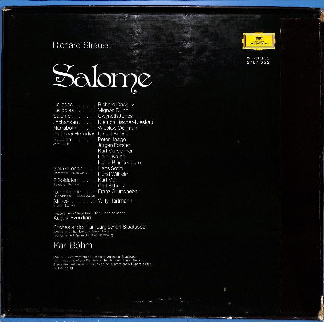 Richard Strauss - Salome 2LP BOX EU VG+ – płyta winylowa, okładka tył