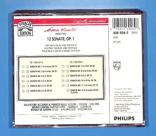 Vivaldi - 12 Sonate Op. 1 2CD EU 4 - obrazek 2