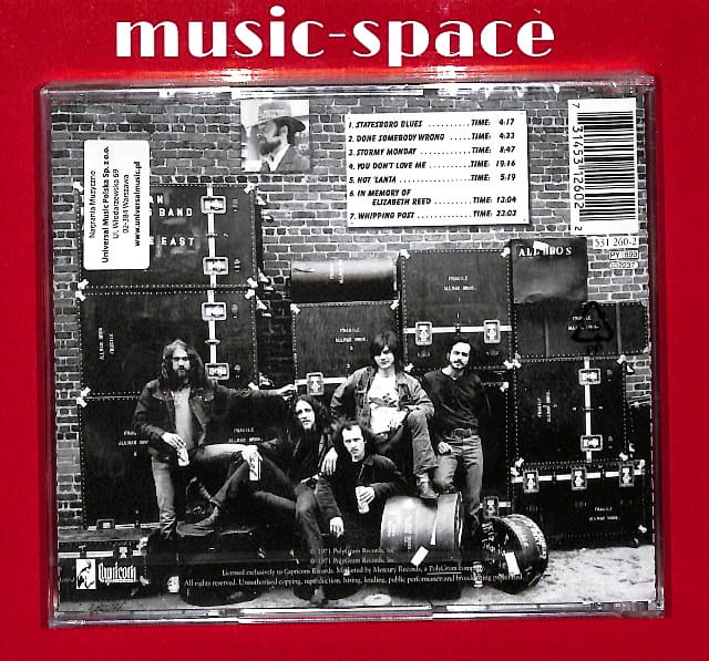 The Allman Brothers Band - At Fillmore East EU NEW - obrazek 2