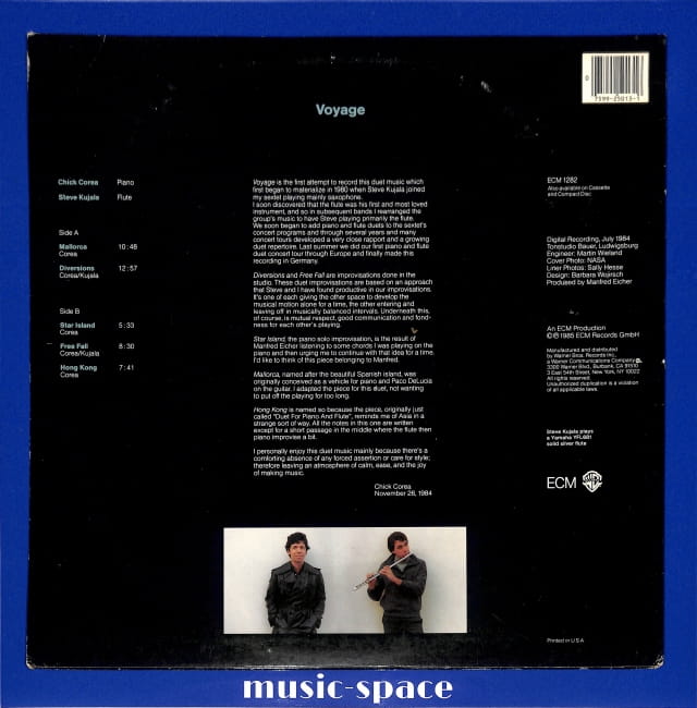 Chick Corea, Steve Kujala - Voyage EU VG+ - obrazek 2