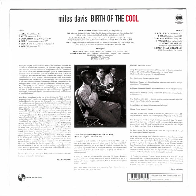 Miles Davis - Birth Of The Cool EU EX - obrazek 2
