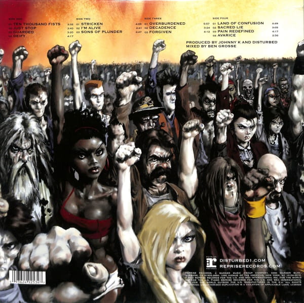 Disturbed - Ten Thousand Fists EU NEW – płyta winylowa, okładka tył