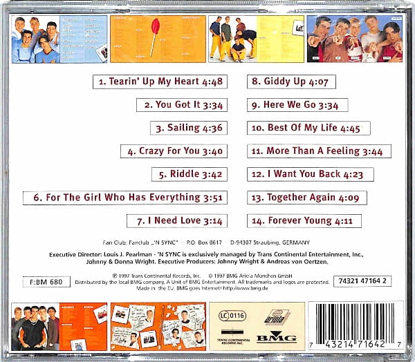 NSYNC - 'N Sync EU 3+ – płyta CD, okładka tył