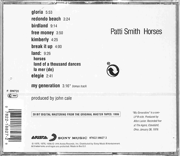 Patti Smith - Horses EU NEW - obrazek 2
