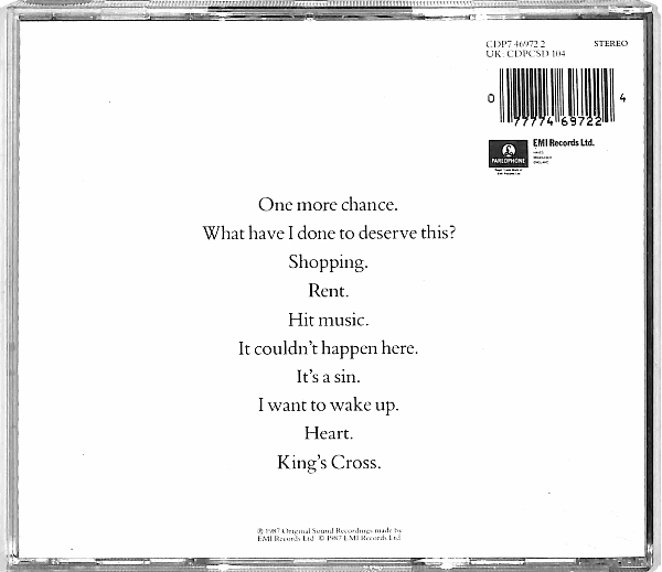 Pet Shop Boys - Actually EU 4 - obrazek 2