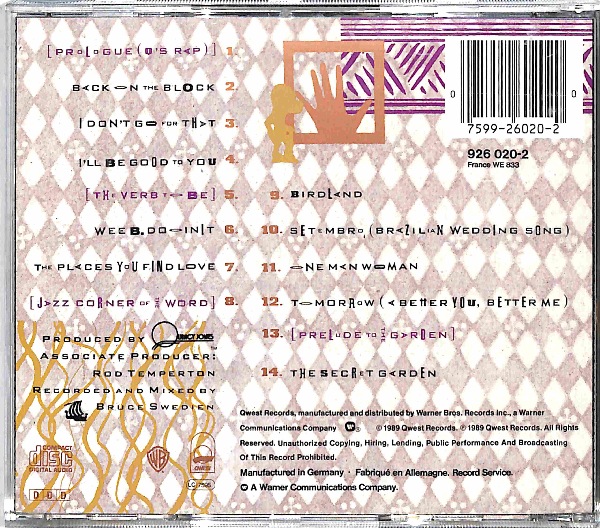 Quincy Jones - Back On The Block EU 5- - obrazek 2