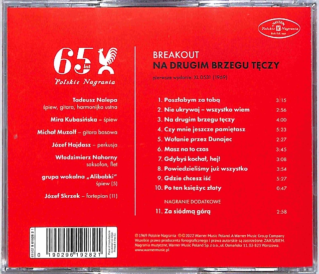 Breakout - Na Drugim Brzegu Tęczy EU NEW – płyta CD, okładka tył