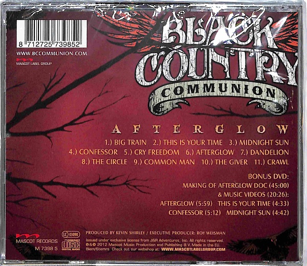 Black Country Communion - Afterglow CD+DVD EU NEW - obrazek 2