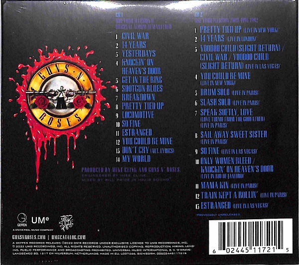 Guns N' Roses - Use Your Illusion II 2CD EU NEW Deluxe Edition – płyta CD, okładka tył