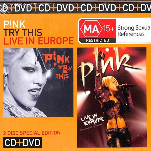 P!NK - Try This / Live In Europe CD+DVD EU NEW LIMITED