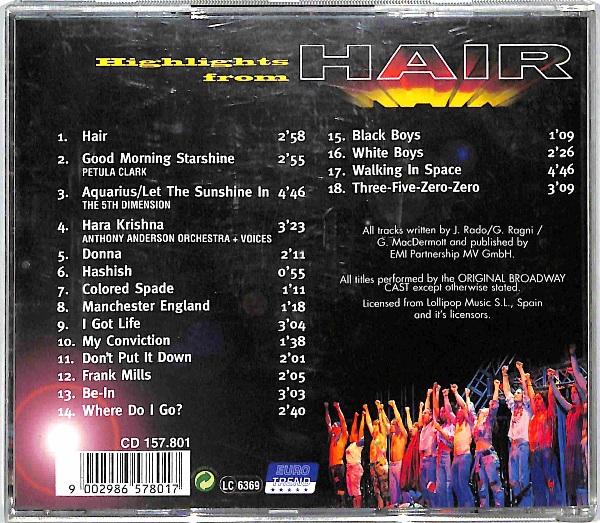 Various - Highlights From Hair EU 5- - obrazek 2