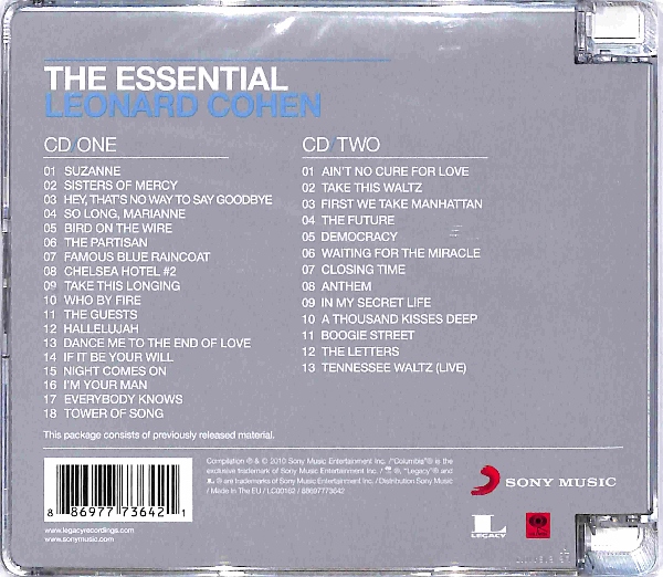 Leonard Cohen - The Essential Leonard Cohen 2CD EU NEW - obrazek 2