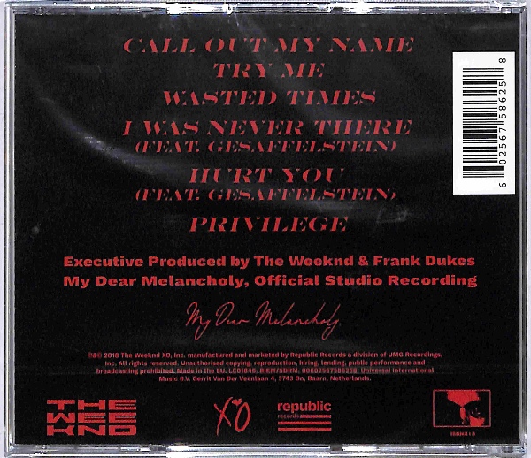 The Weeknd - My Dear Melancholy, EP EU NEW - obrazek 2