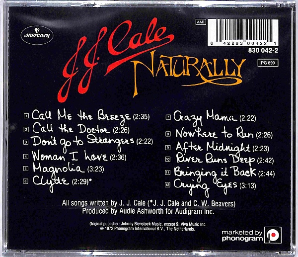 J.J. Cale - Naturally EU NEW - obrazek 2