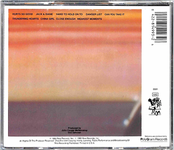 John Cougar Mellencamp - American Fool EU 3+ - obrazek 2