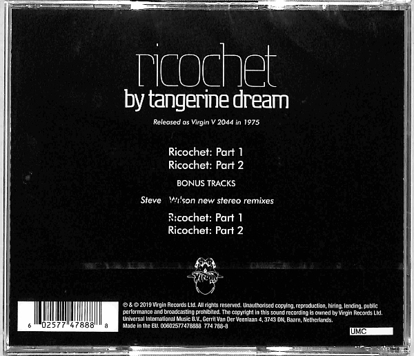 Tangerine Dream - Ricochet EU NEW - obrazek 2